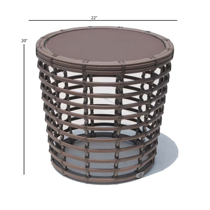Skyline Design Troy Side Table with Glass