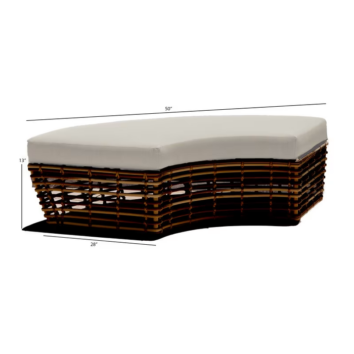 Skyline Design Halo Bench with Sunbrella Cushions