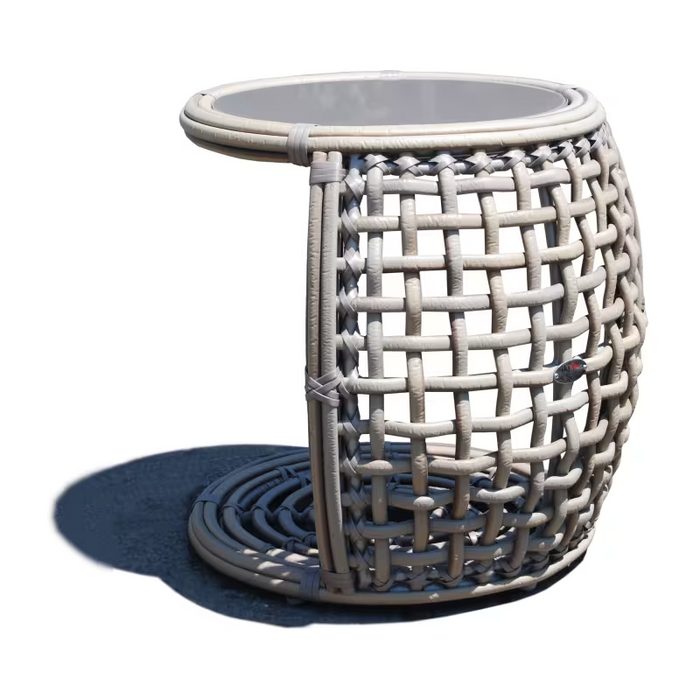 Skyline Design Dynasty Auxiliary Table with Glass