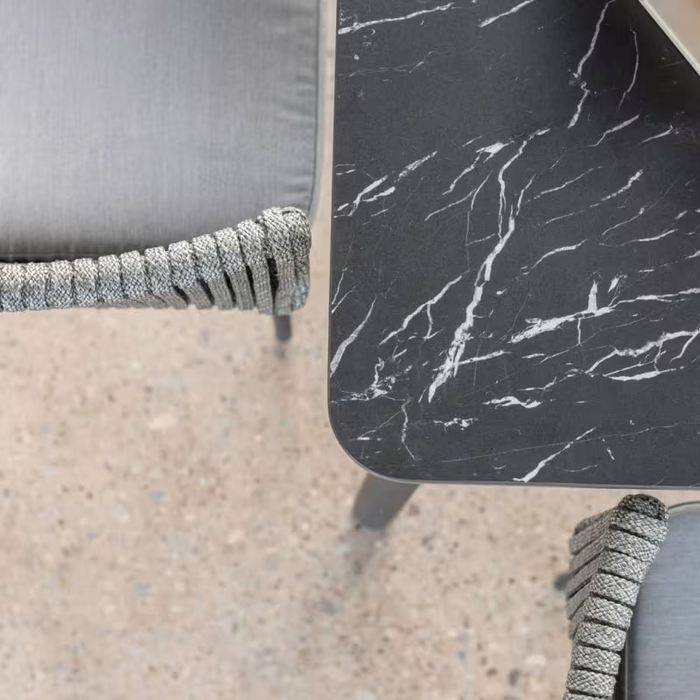 Skyline Design Rodona Square Dining Table with Glass
