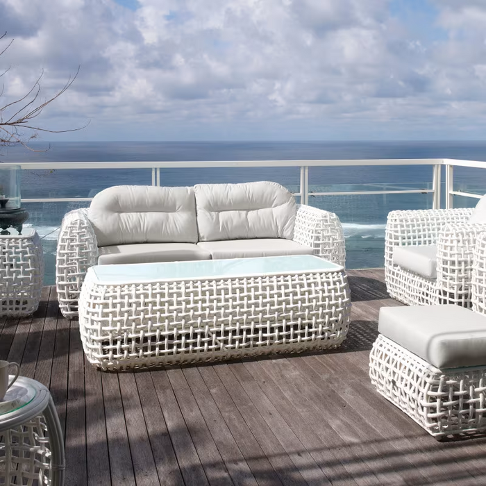 Skyline Design Dynasty Coffee Table with Glass