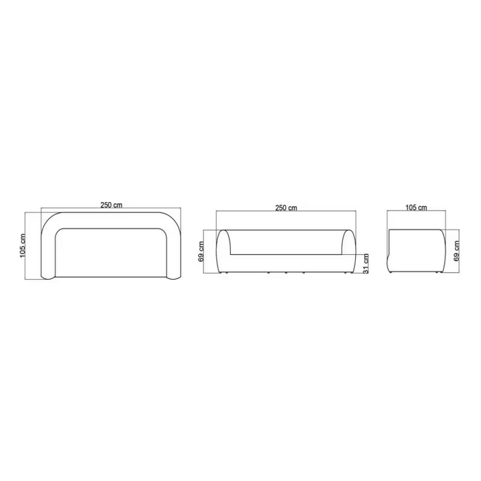 Skyline Design Dynasty Sofa with Sunbrella Cushion