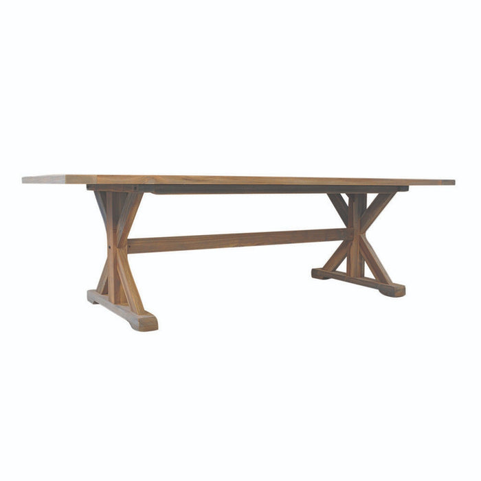 Teak 99" Rectangular Trestle Base Dining Table (included)