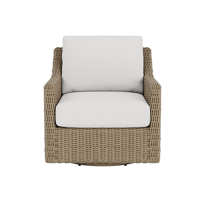 Lloyd Flanders Milan Swivel Glider Lounge Chair in Brushwood Finish