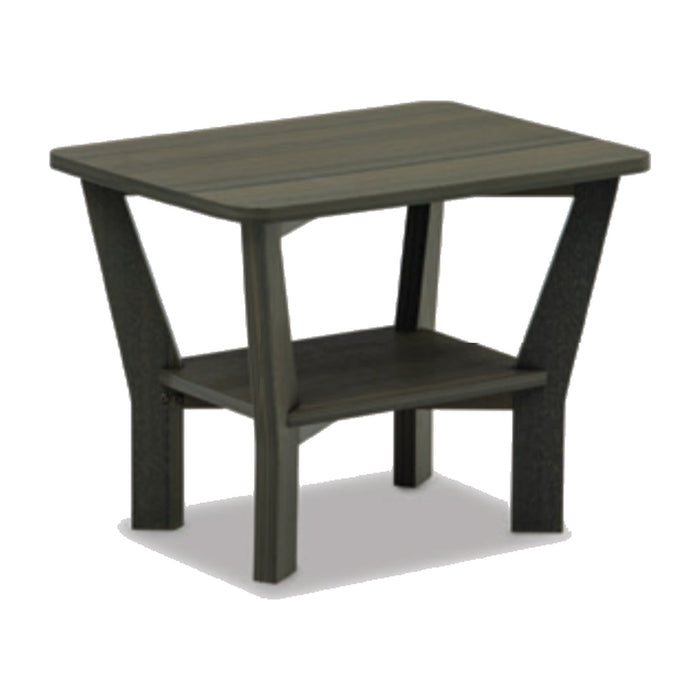 Telescope Casual Antero Rustic Polymer 18" x 24" rectangular end table with lower shelf