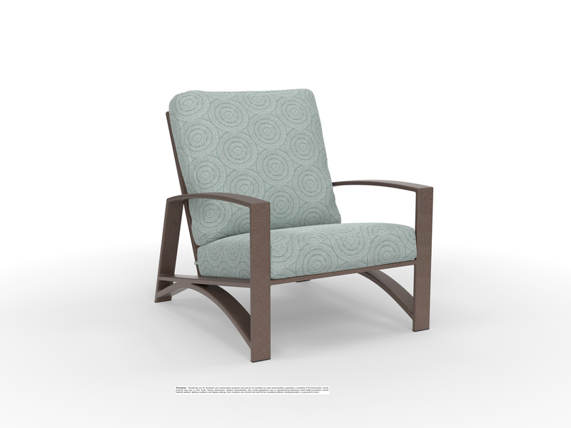 OW Lee chair in Espresso finish with Santara Mist fabric