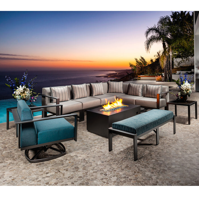 OW Lee Casual Fireside 25" x 45" Occasional Heights Forma Fire Pit