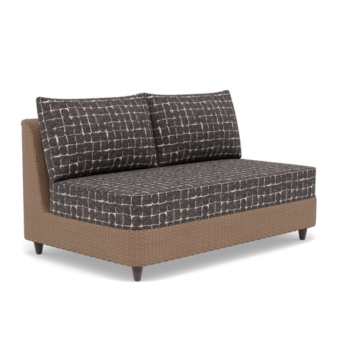Woodard Mingle 3-Piece L-Shaped Sectional Set: Mingle Loveseat, Camel weave