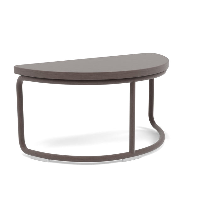Woodard Mingle small semi-circle side table, Timber