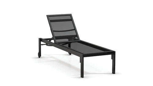 Homecrest Ella Armless Adjustable Chaise with Wheels Expanded Metal