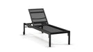Homecrest Ella Armless Adjustable Chaise with Wheels Expanded Metal, studio view