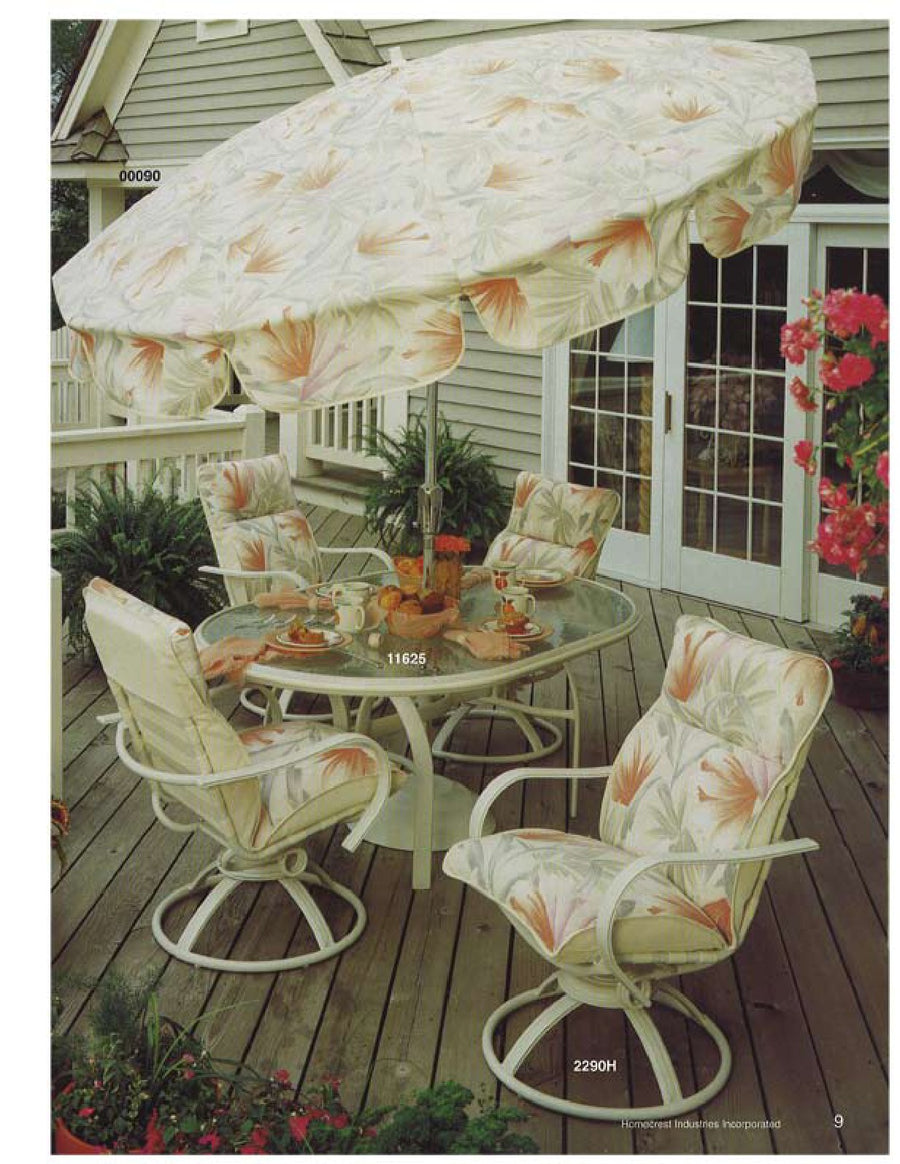 Cushioned swivel rockers on the deck, 1994