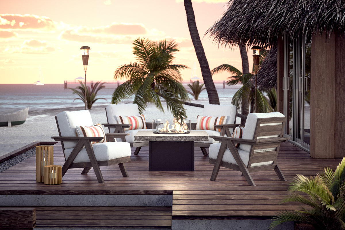 Ava chat chairs at sunset