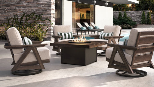 Homecrest Ava 5-Piece Swivel Fire Chat Set, as shown