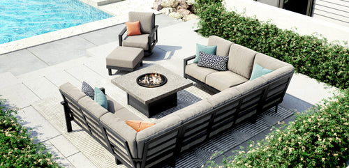 Homecrest Blair 10-Piece U Sectional Fire Set