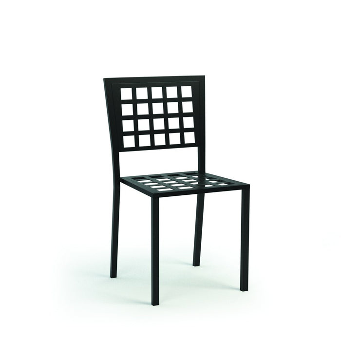 Homecrest Manhattan Armless Dining Chair with Metal Seat, studio view