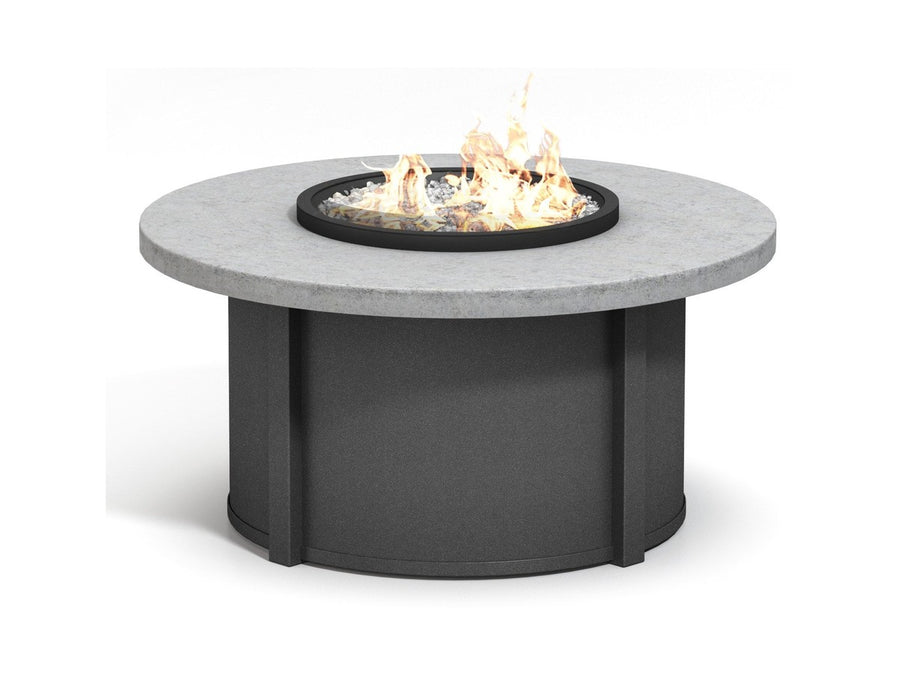 Concrete 42" Round Chat Height Fire Table