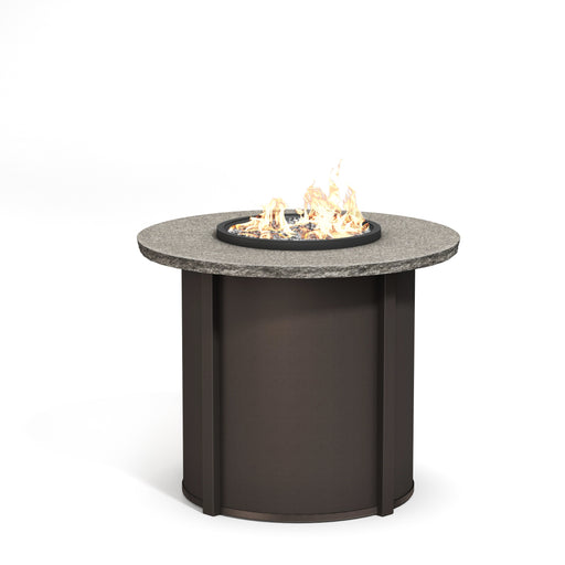 Homecrest Shadow Rock 42" Round Balcony Height Fire Table, studio view