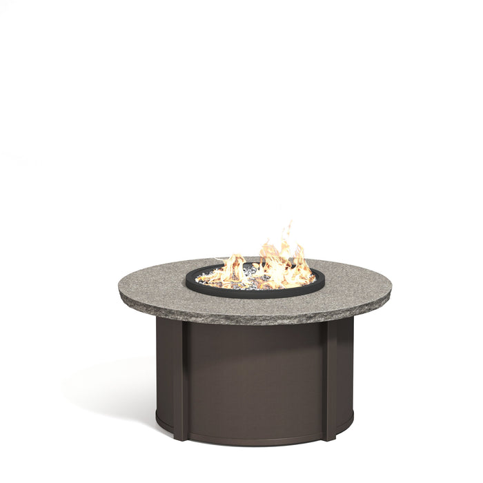 Homecrest Shadow Rock 42" Round Chat Height Fire Table, studio view