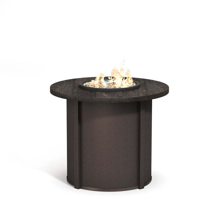 Homecrest Timber 42" Round Balcony Height Fire Table, studio view