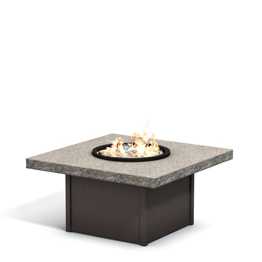 Homecrest Shadow Rock 42" Square Chat Height Fire Table, studio view