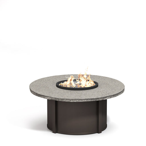 Homecrest Shadow Rock 48" Round Chat Height Fire Table, studio view