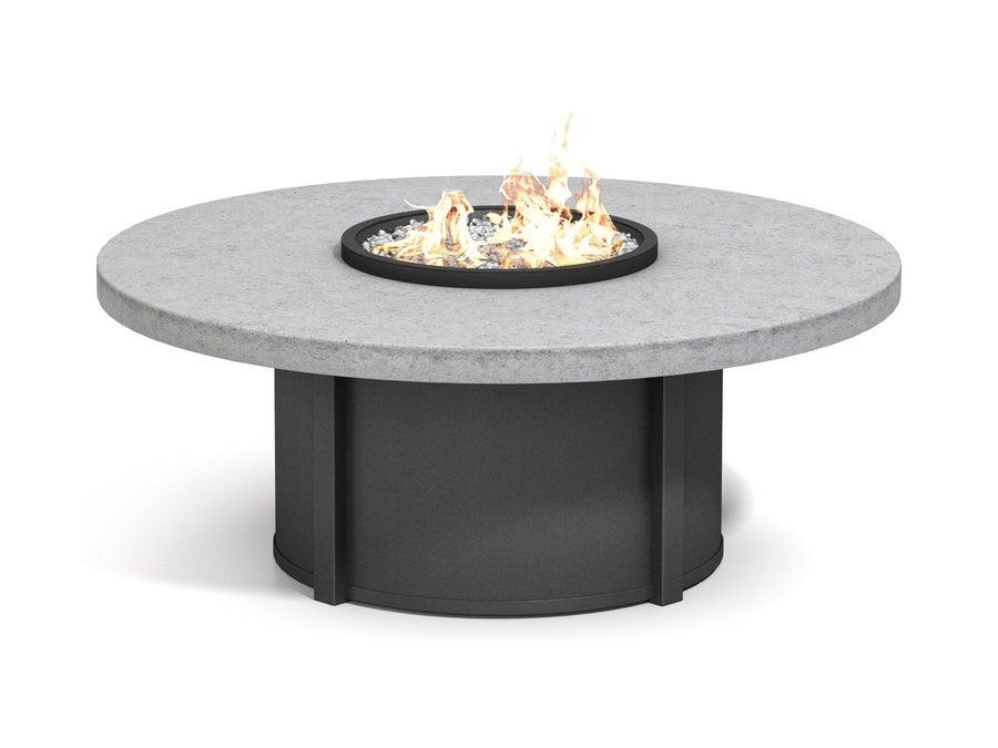 Concrete 54" Round Chat Height Fire Table