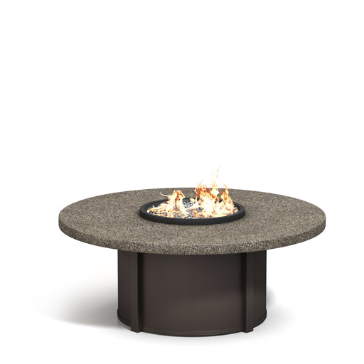 Homecrest Stonegate 54" Round Chat Height Fire Table, studio view