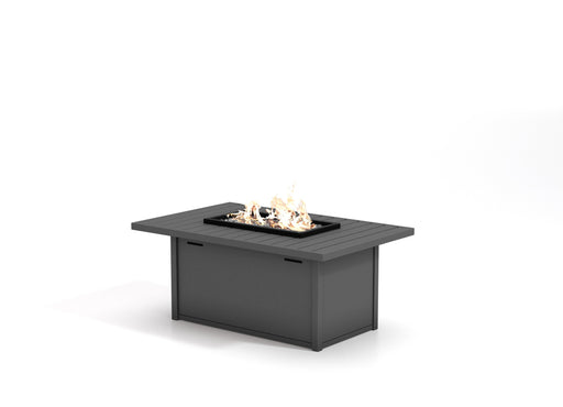 Homecrest Latitude 32" x 50" Rectangular Chat Height Fire Table, studio view