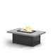 Homecrest Concrete 32" x 52" Rectangular Chat Height Fire Table, studio view