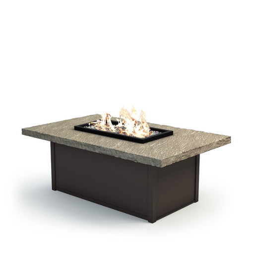 Homecrest Slate 32" x 52" Rectangular Chat Height Fire Table, studio view