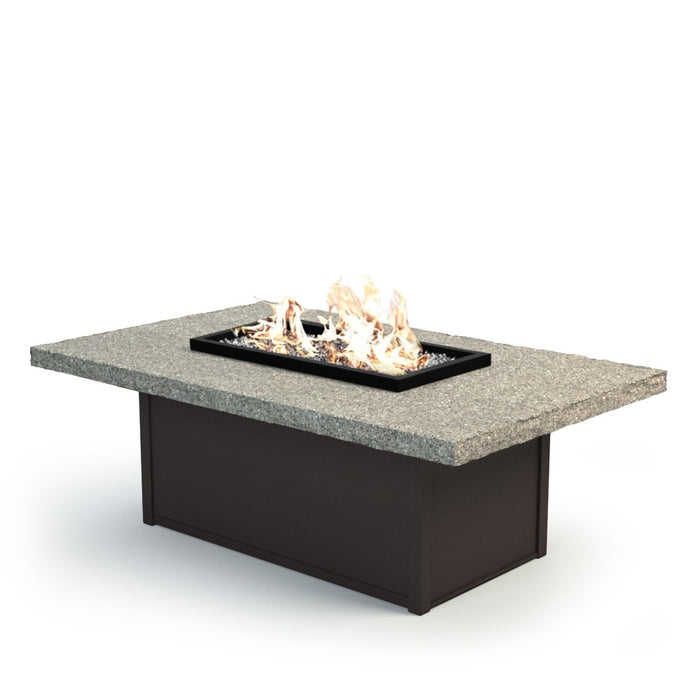 Homecrest Shadow Rock 36" x 60" Rectangular Chat Height Fire Table, studio view