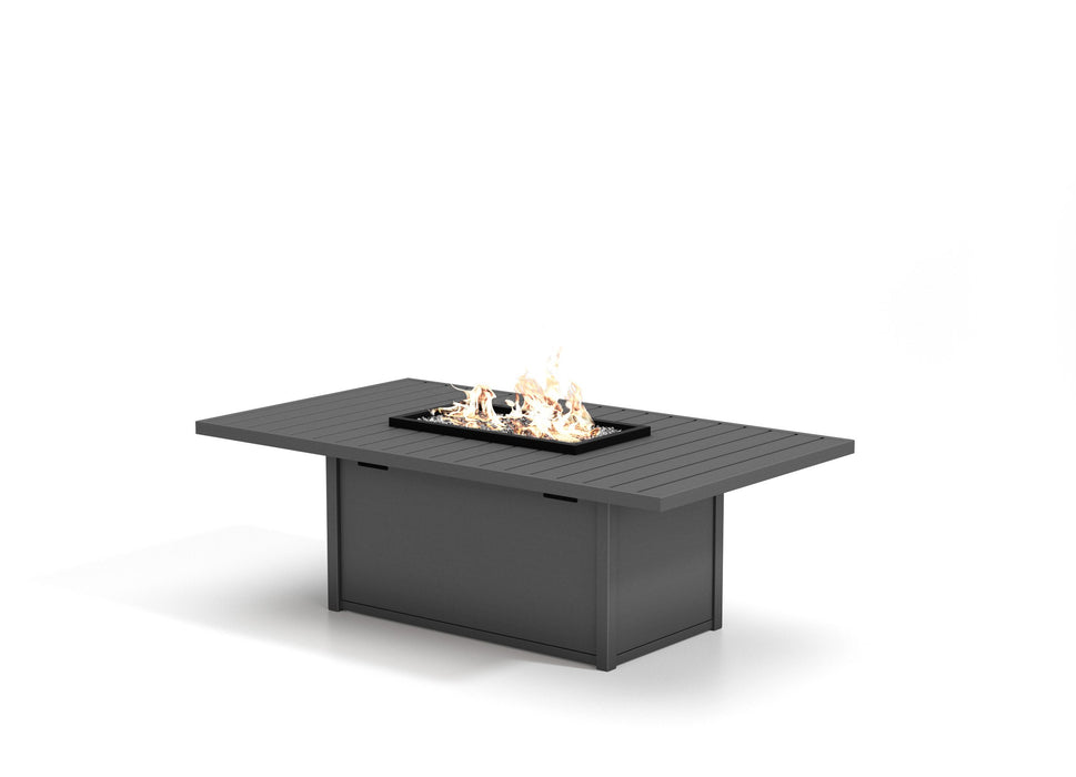 Homecrest Latitude 36" x 63" Rectangular Chat Height Fire Table, studio view