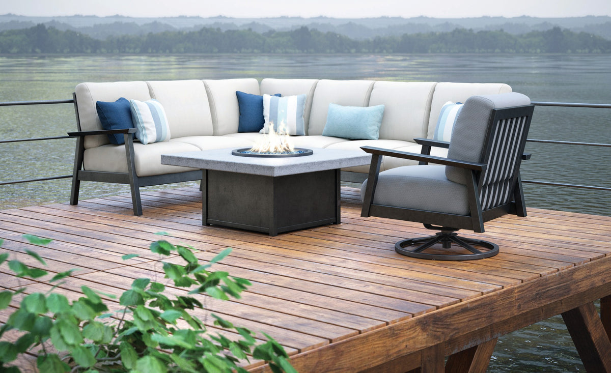 Homecrest Revive sectional on a lake dock