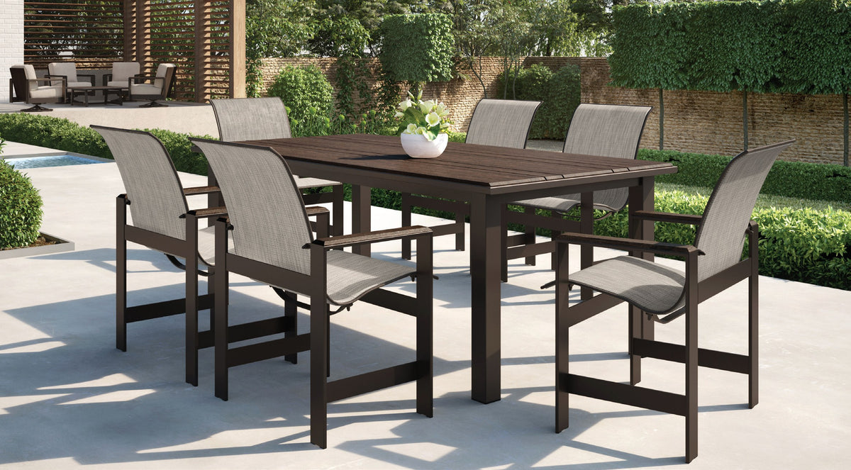 Homecrest Wells sling dining set