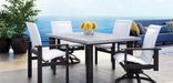 Homecrest Timber rectangular dining table by the ocean