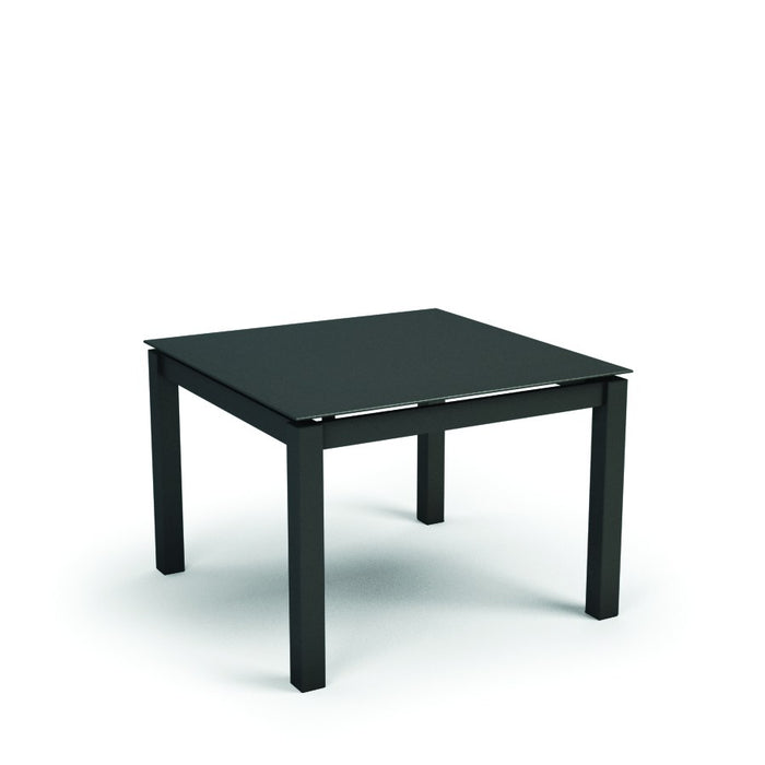 Homecrest Mode 30" Square End Table, post base, studio view