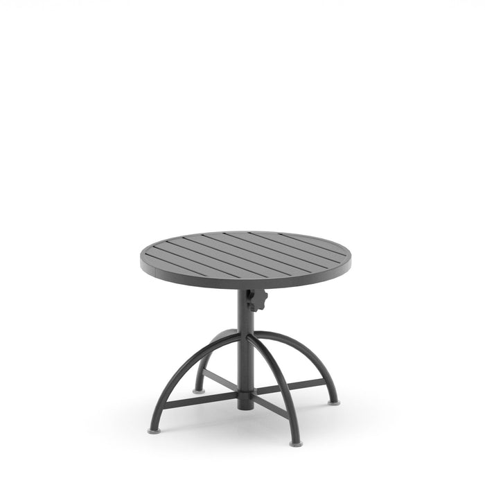 Homecrest Latitude 30" Round Adjustable Height Table, universal base, studio view