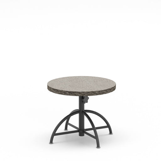 Homecrest Shadow Rock 30" Round Adjustable Height Table, universal base, studio view