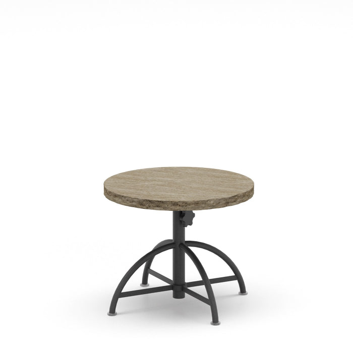 Homecrest Slate 30" Round Adjustable Height Table, universal base, studio view