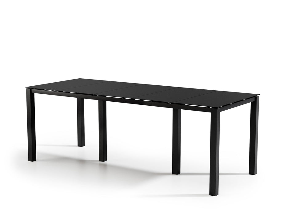 Homecrest Mode 44" x 110" Rectangular Bar Table, post base, studio view
