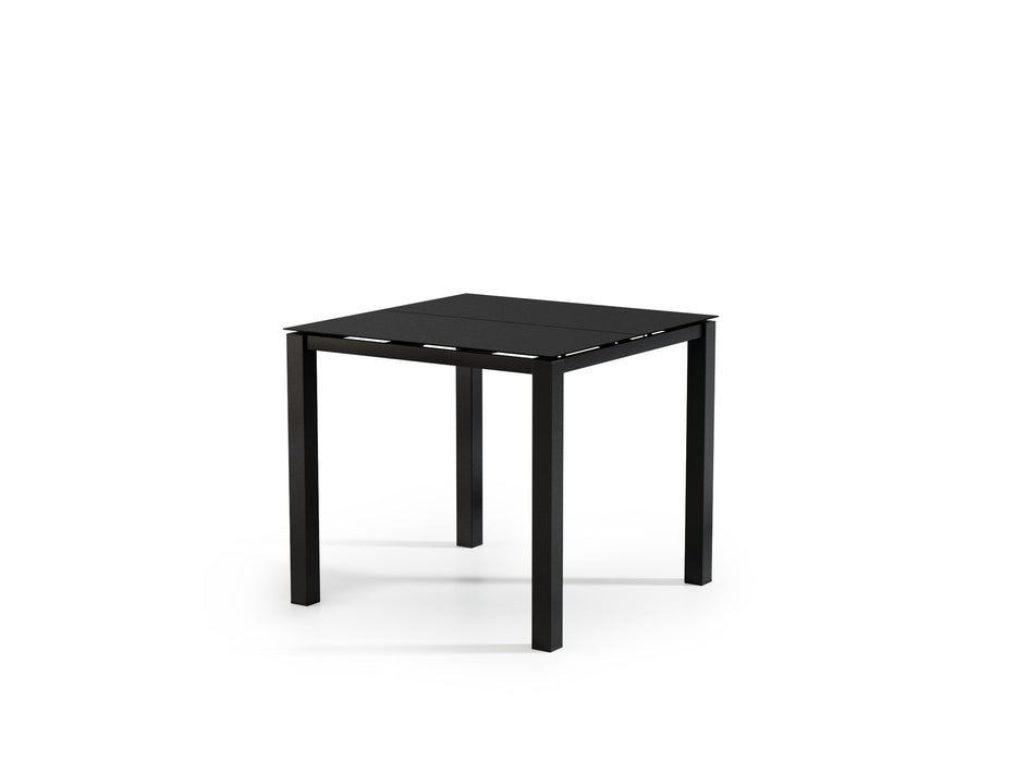 Homecrest Mode 44" Square Bar Table, post base, studio view