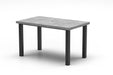 Homecrest Concrete 36" x 60" Rectangular Balcony Table, post base, studio view