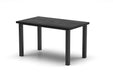 Homecrest Timber 36" x 60" Rectangular Balcony Table, post base, studio view