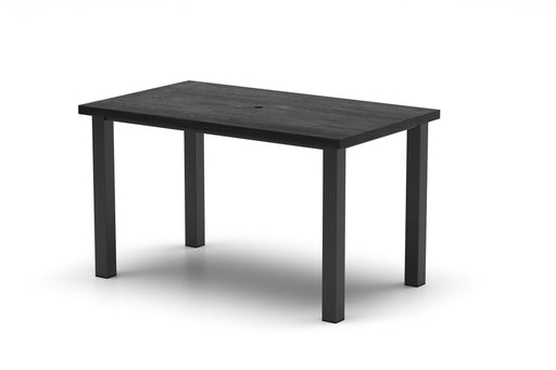 Homecrest Timber 36" x 60" Rectangular Balcony Table, post base, studio view