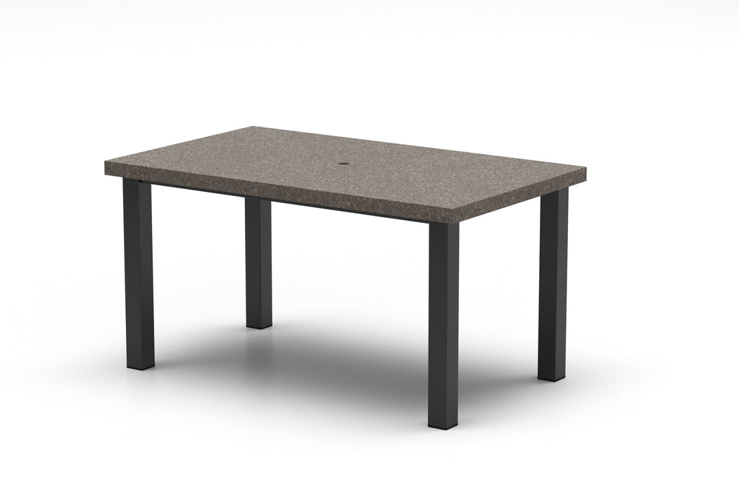 Homecrest Stonegate 36" x 60" Rectangular Dining Table, post base, studio view