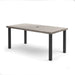 Homecrest Shadow Rock 42" x 82" Rectangular Balcony Table, post base, studio view