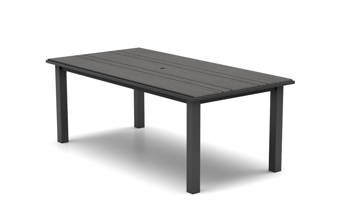 Homecrest Medley 42" x 84" Rectangular Dining Table, post base, studio view