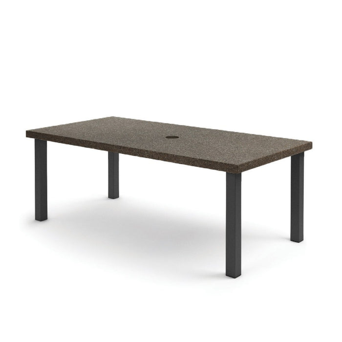 Homecrest Stonegate 42" x 84" Rectangular Dining Table, post base, studio view