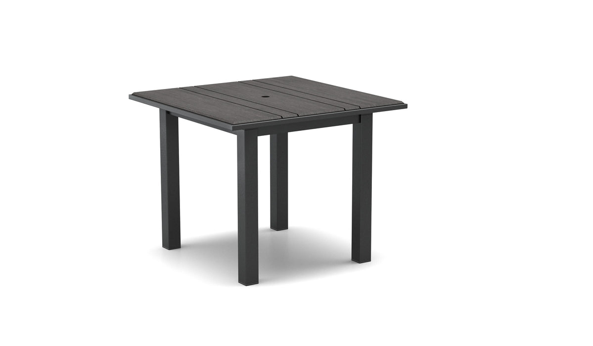 Homecrest Medley 42" Square Balcony Table, post base, studio view